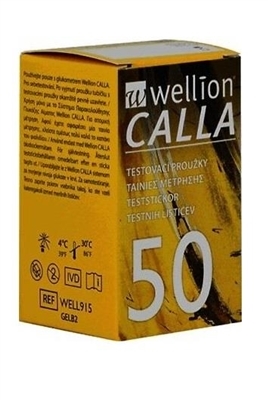 Тест-смужки Wellion Calla Light для глюкометра, 50 штук